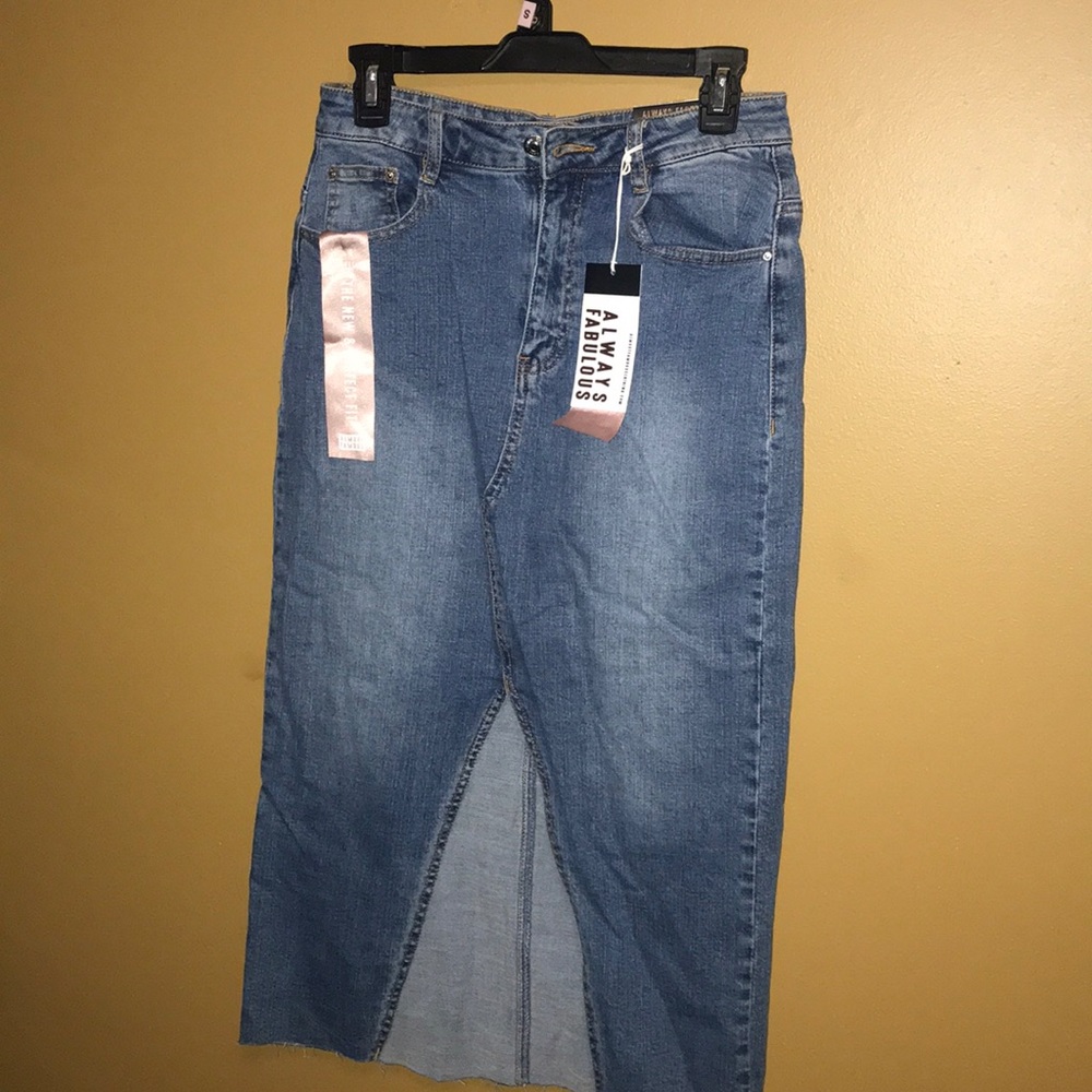 Midi Jean Skirt